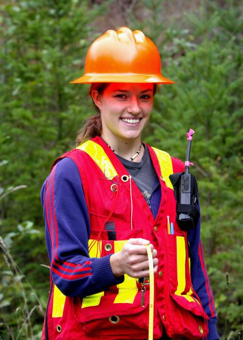 woman in hard hat and cruiser's vest